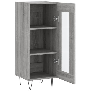 vidaXL Ντουλάπι Γκρι Sonoma 34,5x34x90cm από Επεξεργασμένο Ξύλο 1 τεμ.