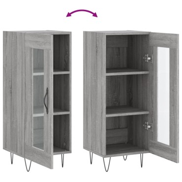 vidaXL Ντουλάπι Γκρι Sonoma 34,5x34x90cm από Επεξεργασμένο Ξύλο 1 τεμ.