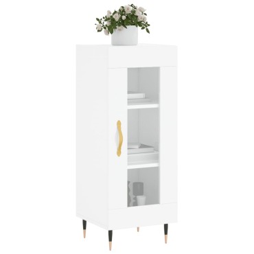 vidaXL Ντουλάπι Γυαλιστερό Λευκό 34,5x34x90cm Επεξεργασμένο Ξύλο 1 τεμ.