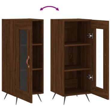 vidaXL Ντουλάπι Καφέ Δρυς 34,5x34x90cm Επεξεργασμένο Ξύλο 1 τεμ.
