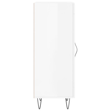 vidaXL Ντουλάπι Γυαλιστερό Λευκό 34,5x34x90cm Επεξεργασμένο Ξύλο 1 τεμ.