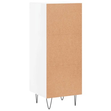 vidaXL Ντουλάπι Γυαλιστερό Λευκό 34,5x34x90cm Επεξεργασμένο Ξύλο 1 τεμ.