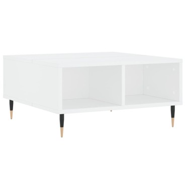 vidaXL Τραπεζάκι Σαλονιού Λευκό 60x60x30cm Επεξεργασμένο Ξύλο 1 τεμ.