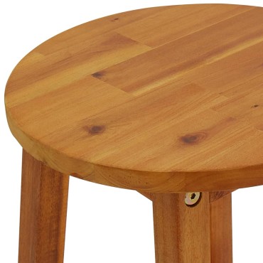 vidaXL Σκαμπό Μπαρ 4 τεμ. από Μασίφ Ξύλο Ακακίας 34x34x76cm