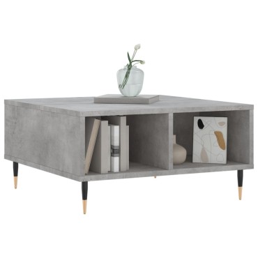 vidaXL Τραπεζάκι Σαλονιού Γκρι Σκυρ. 60x60x30cm Επεξεργασμένο Ξύλο 1 τεμ.
