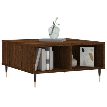 vidaXL Τραπεζάκι Σαλονιού Καφέ Δρυς 60x60x30cm Επεξεργασμένο Ξύλο 1 τεμ.