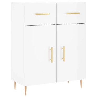 vidaXL Ντουλάπι Γυαλιστερό Λευκό 69,5x34x90cm Επεξεργασμένο Ξύλο 1 τεμ.