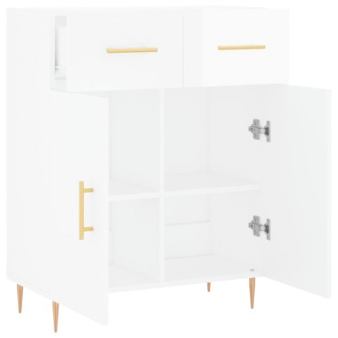 vidaXL Ντουλάπι Γυαλιστερό Λευκό 69,5x34x90cm Επεξεργασμένο Ξύλο 1 τεμ.