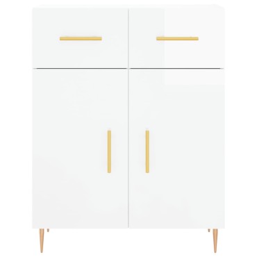 vidaXL Ντουλάπι Γυαλιστερό Λευκό 69,5x34x90cm Επεξεργασμένο Ξύλο 1 τεμ.