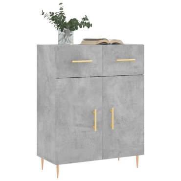 vidaXL Ντουλάπι Γκρι Σκυροδέματος 69,5x34x90cm Επεξεργασμένο Ξύλο 1 τεμ.