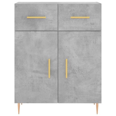 vidaXL Ντουλάπι Γκρι Σκυροδέματος 69,5x34x90cm Επεξεργασμένο Ξύλο 1 τεμ.