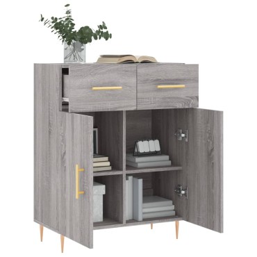 vidaXL Ντουλάπι Γκρι Sonoma 69,5x34x90cm από Επεξεργασμένο Ξύλο 1 τεμ.