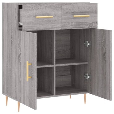 vidaXL Ντουλάπι Γκρι Sonoma 69,5x34x90cm από Επεξεργασμένο Ξύλο 1 τεμ.