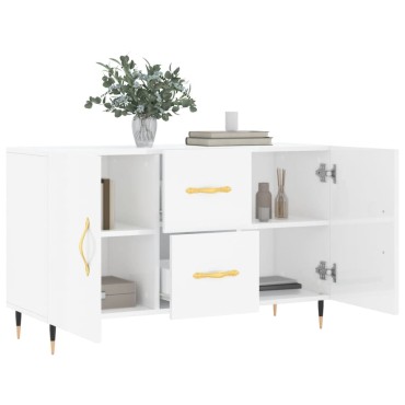 vidaXL Ντουλάπι Γυαλιστερό Λευκό 100x36 x60cm Επεξεργασμένο Ξύλο 1 τεμ.