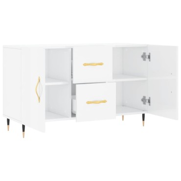 vidaXL Ντουλάπι Γυαλιστερό Λευκό 100x36 x60cm Επεξεργασμένο Ξύλο 1 τεμ.
