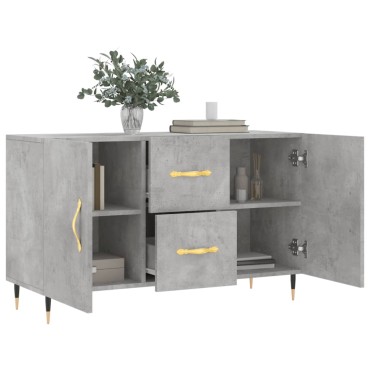 vidaXL Ντουλάπι Γκρι Σκυροδέματος 100x36x60cm Επεξεργασμένο Ξύλο 1 τεμ.