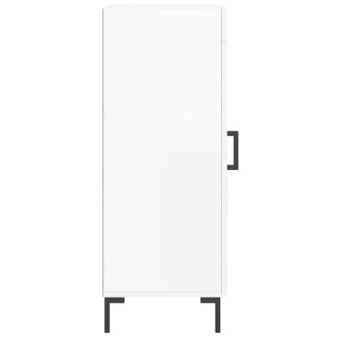 vidaXL Ντουλάπι Γυαλιστερό Λευκό 34,5x34x90cm Επεξεργασμένο Ξύλο 1 τεμ.