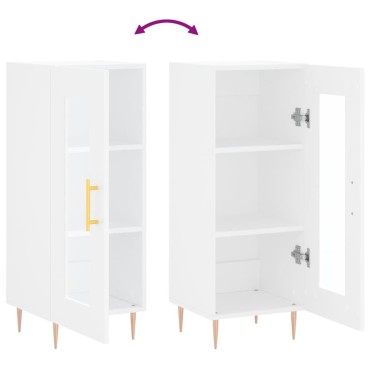 vidaXL Ντουλάπι Λευκό 34,5x34x90cm από Επεξεργασμένο Ξύλο 1 τεμ.