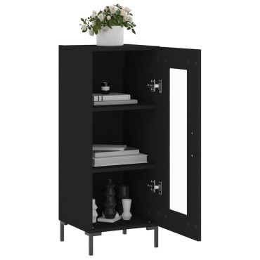 vidaXL Ντουλάπι Μαύρο 34,5x34x90cm από Επεξεργασμένο Ξύλο 1 τεμ.