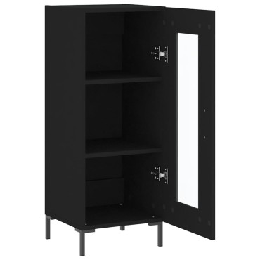 vidaXL Ντουλάπι Μαύρο 34,5x34x90cm από Επεξεργασμένο Ξύλο 1 τεμ.