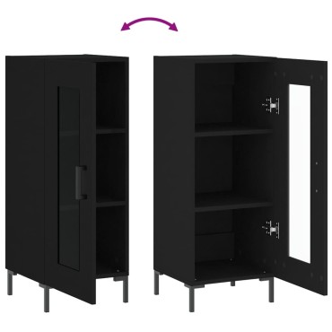 vidaXL Ντουλάπι Μαύρο 34,5x34x90cm από Επεξεργασμένο Ξύλο 1 τεμ.