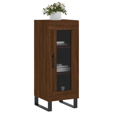 vidaXL Ντουλάπι Καφέ Δρυς 34,5x34x90cm Επεξεργασμένο Ξύλο 1 τεμ.