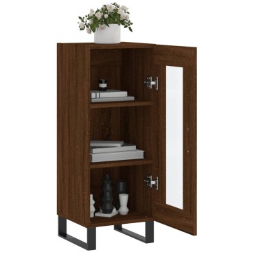 vidaXL Ντουλάπι Καφέ Δρυς 34,5x34x90cm Επεξεργασμένο Ξύλο 1 τεμ.