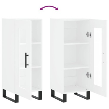 vidaXL Ντουλάπι Λευκό 34,5x34x90cm από Επεξεργασμένο Ξύλο 1 τεμ.