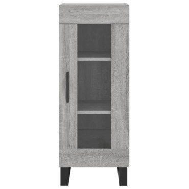 vidaXL Ντουλάπι Γκρι Sonoma 34,5x34x90cm από Επεξεργασμένο Ξύλο 1 τεμ.