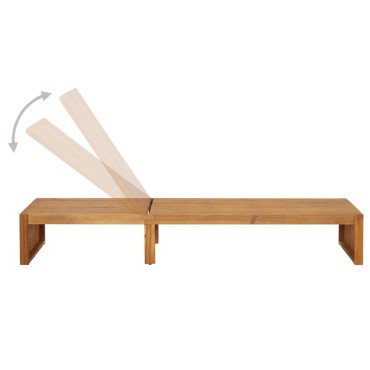 vidaXL Ξαπλώστρα από Μασίφ Ξύλο Ακακίας 200x60x30/90cm 1 τεμ.