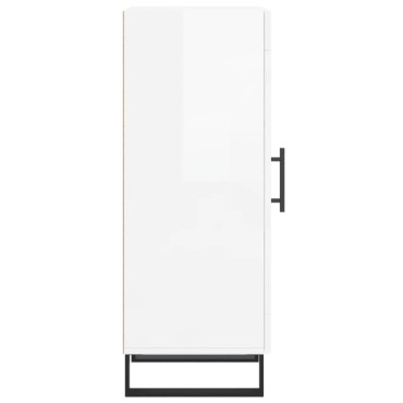 vidaXL Ντουλάπι Γυαλιστερό Λευκό 34,5x34x90cm Επεξεργασμένο Ξύλο 1 τεμ.