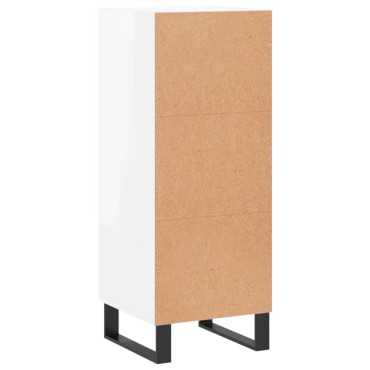 vidaXL Ντουλάπι Γυαλιστερό Λευκό 34,5x34x90cm Επεξεργασμένο Ξύλο 1 τεμ.