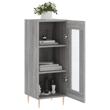 vidaXL Ντουλάπι Γκρι Sonoma 34,5x34x90cm από Επεξεργασμένο Ξύλο 1 τεμ.