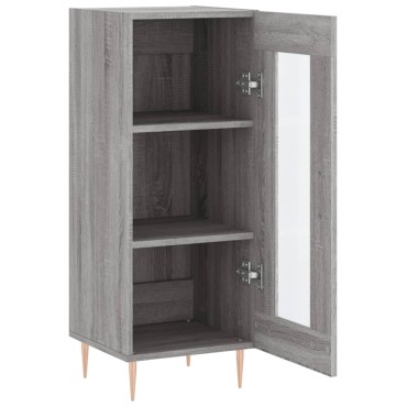 vidaXL Ντουλάπι Γκρι Sonoma 34,5x34x90cm από Επεξεργασμένο Ξύλο 1 τεμ.