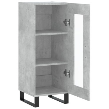vidaXL Ντουλάπι Γκρι Σκυροδέματος 34,5x34x90cm Επεξεργασμένο Ξύλο 1 τεμ.