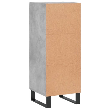 vidaXL Ντουλάπι Γκρι Σκυροδέματος 34,5x34x90cm Επεξεργασμένο Ξύλο 1 τεμ.
