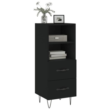 vidaXL Ντουλάπι Μαύρο 34,5x34x90cm από Επεξεργασμένο Ξύλο 1 τεμ.