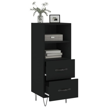 vidaXL Ντουλάπι Μαύρο 34,5x34x90cm από Επεξεργασμένο Ξύλο 1 τεμ.