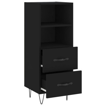 vidaXL Ντουλάπι Μαύρο 34,5x34x90cm από Επεξεργασμένο Ξύλο 1 τεμ.