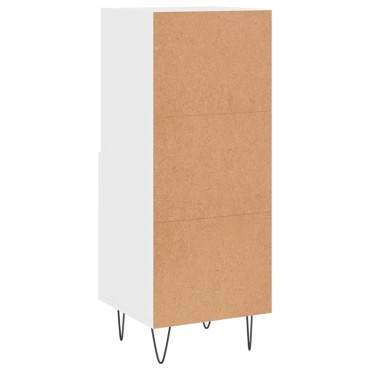 vidaXL Ντουλάπι Γυαλιστερό Λευκό 34,5x34x90cm Επεξεργασμένο Ξύλο 1 τεμ.