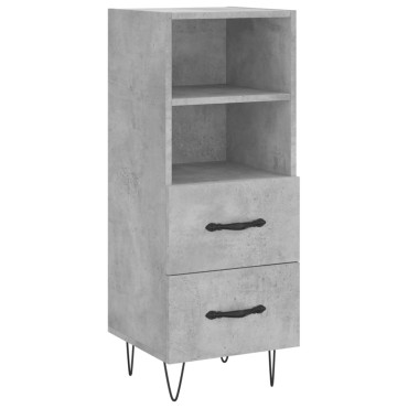 vidaXL Ντουλάπι Γκρι Σκυροδέματος 34,5x34x90cm Επεξεργασμένο Ξύλο 1 τεμ.