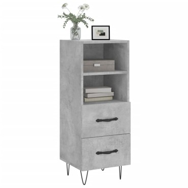 vidaXL Ντουλάπι Γκρι Σκυροδέματος 34,5x34x90cm Επεξεργασμένο Ξύλο 1 τεμ.