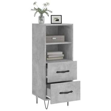 vidaXL Ντουλάπι Γκρι Σκυροδέματος 34,5x34x90cm Επεξεργασμένο Ξύλο 1 τεμ.