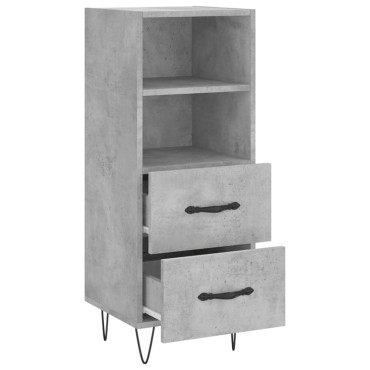 vidaXL Ντουλάπι Γκρι Σκυροδέματος 34,5x34x90cm Επεξεργασμένο Ξύλο 1 τεμ.