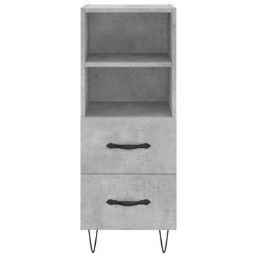 vidaXL Ντουλάπι Γκρι Σκυροδέματος 34,5x34x90cm Επεξεργασμένο Ξύλο 1 τεμ.