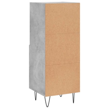vidaXL Ντουλάπι Γκρι Σκυροδέματος 34,5x34x90cm Επεξεργασμένο Ξύλο 1 τεμ.