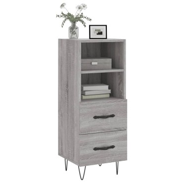 vidaXL Ντουλάπι Γκρι Sonoma 34,5x34x90cm από Επεξεργασμένο Ξύλο 1 τεμ.