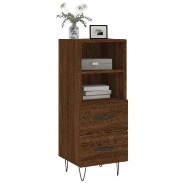 vidaXL Ντουλάπι Καφέ Δρυς 34,5x34x90cm Επεξεργασμένο Ξύλο 1 τεμ.