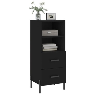 vidaXL Ντουλάπι Μαύρο 34,5x34x90cm από Επεξεργασμένο Ξύλο 1 τεμ.