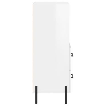 vidaXL Ντουλάπι Γυαλιστερό Λευκό 34,5x34x90cm Επεξεργασμένο Ξύλο 1 τεμ.